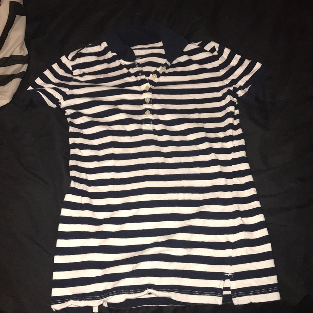 Navy and white polo